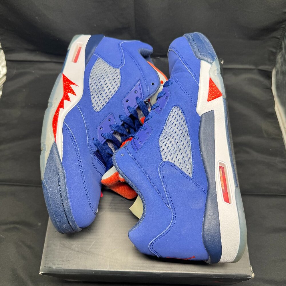 Vintage NIKE AIR JORDAN 5 RETRO LOW KNICKS 819171-417 Men's Size 10 with Box